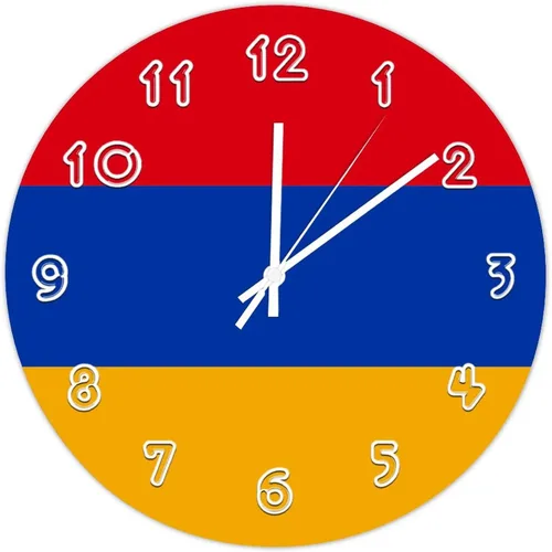Vista 17 de Reloj de pared de Eritrea – Reloj de pared con bandera de Eritrea para dormitorio, sala de estar, oficina en casa, escuela, decoración artística