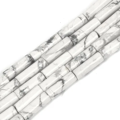 Vista 24 de HAAMIIQII Cuentas de tubo de amazonita natural de 0.512 x 0.157 in, cuentas sueltas de piedra cilíndrica para fabricación de joyas, 15 pulgadas