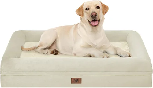 Vista 24 de Cama ortopédica grande para perros, cama impermeable para perros con funda extraíble, sofá suave para mascotas con 4 lados extraíbles y base