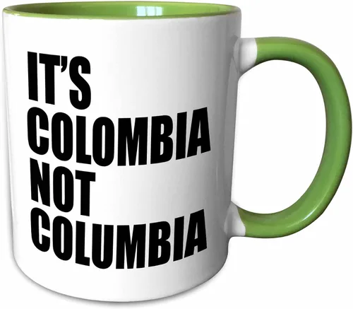 Vista 12 de 3dRose Its Colombia Not Columbia - Taza de dos tonos, 11 onzas, color negro