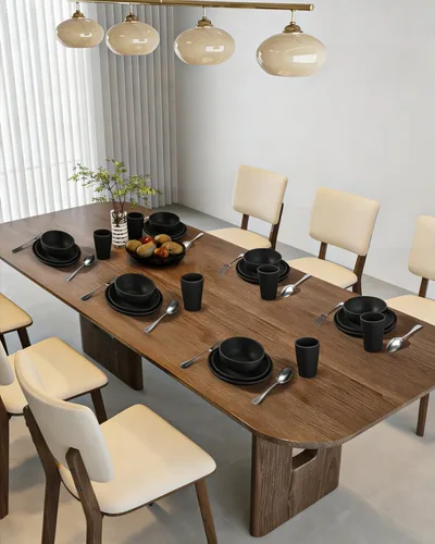 Vista 7 de Juego de platos y cuencos de 24 piezas para 4 vajillas de paja de trigo irrompible, incluye tenedores de acero inoxidable para picnic, camping, Negro