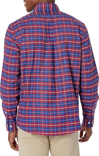 Vista 2 de Brooks Brothers Men's Non-Iron Stretch Oxford Sport Shirt Long Sleeve Check