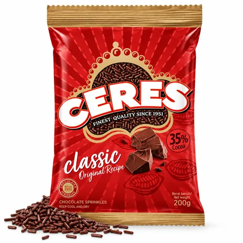Vista 2 de Ceres Hagelslag Classic - Gránulos de chocolate, 7.94 oz (paquete de 2)