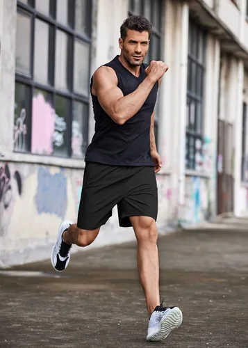 Vista 3 de COOFANDY Pantalones cortos de entrenamiento de gimnasio para hombre de 7 pulgadas, paquete de 2 pantalones cortos deportivos de secado rápido