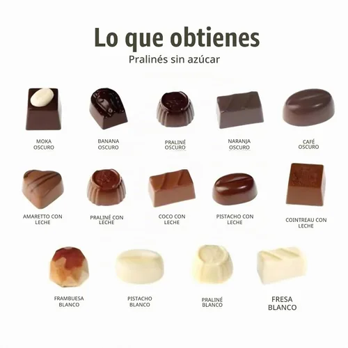 Vista 7 de ANDY ANAND CHOCOLATIER Trufas de chocolate belgas sin azúcar, deliciosa caja de regalo de surtido de chocolate hecho a mano, endulzado con stevia