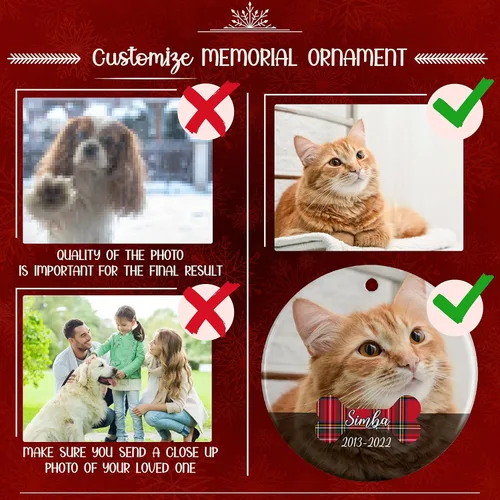 Vista 5 de Regalos conmemorativos para mascotas, adorno personalizado con foto conmemorativa para perro, personalizado con nombre y fecha, Forever in Our
