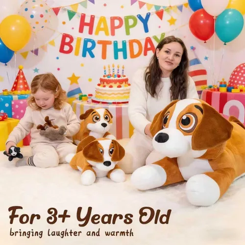 Vista 7 de Animales de peluche grandes para perros, peluches grandes para cachorros, juguetes de peluche gigantes para cachorros de 39", animales de peluche