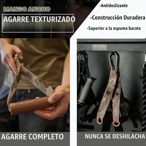 Vista 4 de Asas de banda de resistencia – Manijas de máquina de cable y anclaje de puerta para bandas de ejercicio, accesorio súper resistente para bandas