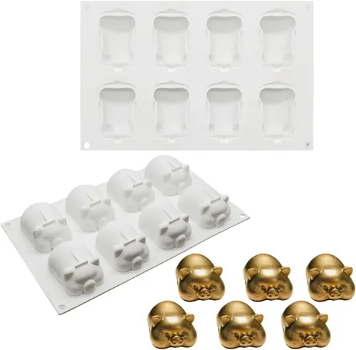 Vista 12 de mostsom Molde de silicona para pastel de mousse de flores, molde de helado, molde de chocolate, jabón, cupcakes 3D, utensilios para hornear, molde