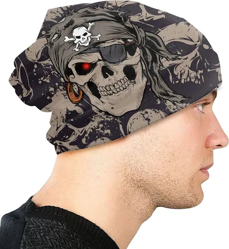 Vista 7 de Black Cat Slouchy Beanie Multifunction Chemo Skull Caps Headwear Hats Turban Unisex