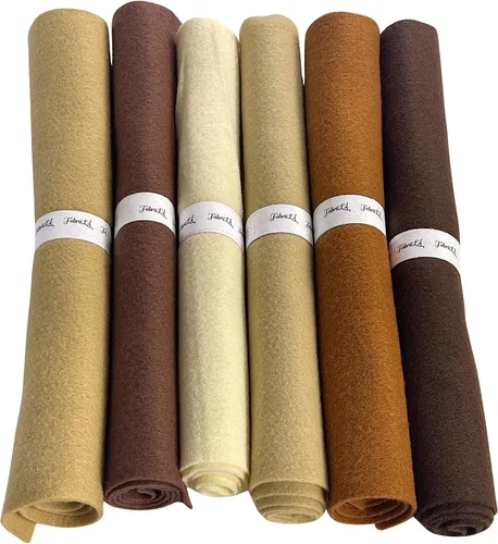 Vista 156 de FabricLA Hojas de fieltro acrílico para manualidades, cuadrados de fieltro precortados suaves de 4 x 4 pulgadas (3.9 in x 3.9 in), utiliza hojas