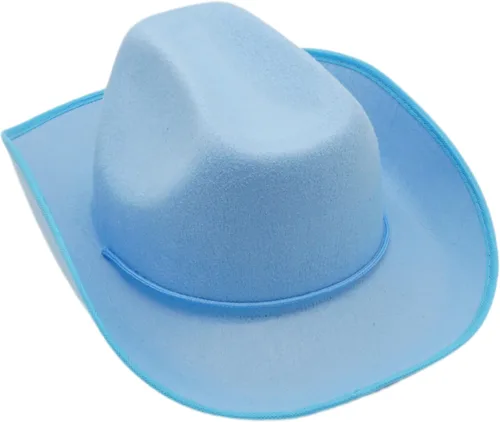 Vista 2 de 4E's Novelty Sombrero de vaquero para mujeres y hombres, sombrero de vaquera de fieltro para adultos, accesorios de vestir para fiesta occidental