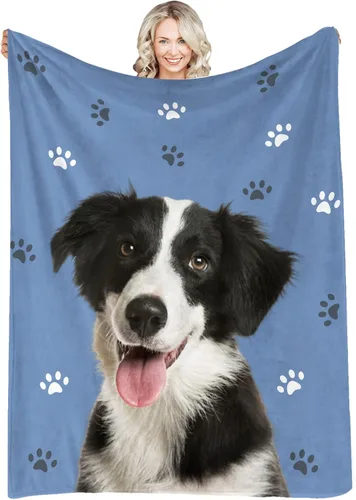 Vista 21 de Manta personalizada con fotos, texto, fotos personalizadas, mantas para adultos y niños, cumpleaños familiar, 1 foto, 50 x 40 pulgadas
