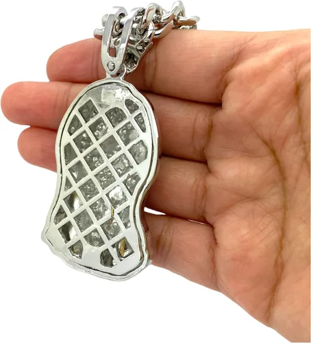Vista 8 de Shiny Jewelers USA COLGANTE DE CADENA PARA HOMBRE ICED OUT RAPPER MASK HIP HOP CAJA DE 24 pulgadas, CUBANO, COLLAR DE CADENA DE CUERDA, Metal