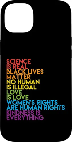 Vista 15 de Science is Real Black Lives Matter Rainbow LGBT Pride Gift Case for iPhone 17