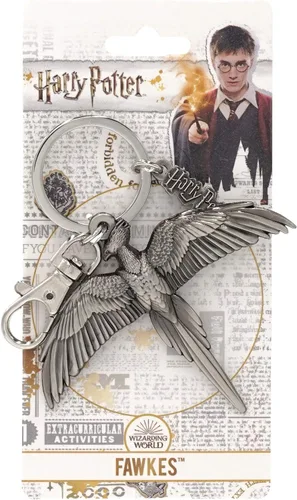 Vista 2 de Harry Potter, llavero de peltre Fawkes The Phoenix