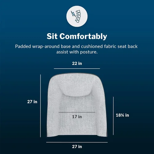 Vista 2 de Vari Silla tapizada para conferencias – Sterling/Graphite Grey