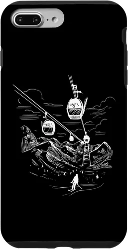Vista 12 de iPhone 16 Ski Skiing Hobby Sport Snow Mountain Line Art Design Case