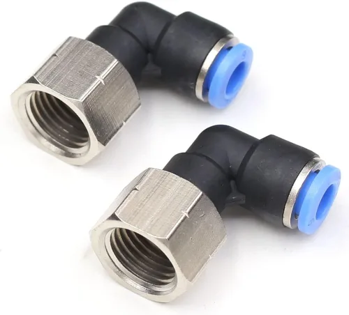 Vista 16 de CEKER 1/2 Codo Macho Conexiones de Líneas Aéreas de Empuje Ajustes de Conexión de Empuje de 90 Grados Ajustes de Aire, PL 1/2 Tubo Od x 1/2" NPT