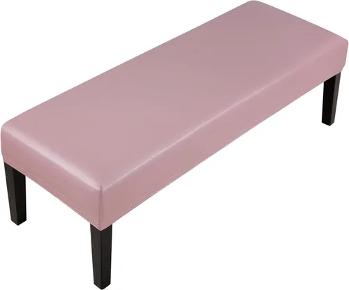 Vista 9 de Fuloon - Funda elástica de jacquard para banco de comedor, antipolvo, desmontable, funda para banco lavable, protector de cojín de asiento para Beige