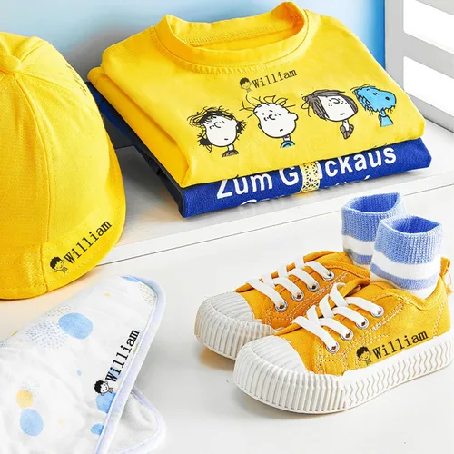 Vista 5 de Sello personalizado para ropa, sello con nombre personalizado, impermeable, no se decolora, 4 estilos