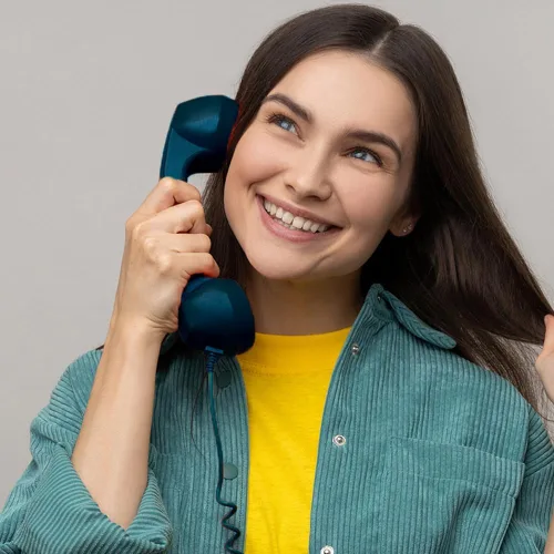 Vista 2 de Auriculares de teléfono retro para teléfono móvil, tableta, computadora portátil, auriculares con cómoda llamada, interfaz USB-C, con botón