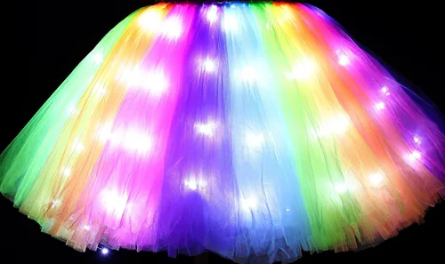 Vista 3 de Disfraz de unicornio de cumpleaños para niña, vestido de unicornio con luz LED, disfraz de unicornio para fiesta de Halloween, regalo de 3 a 8 años
