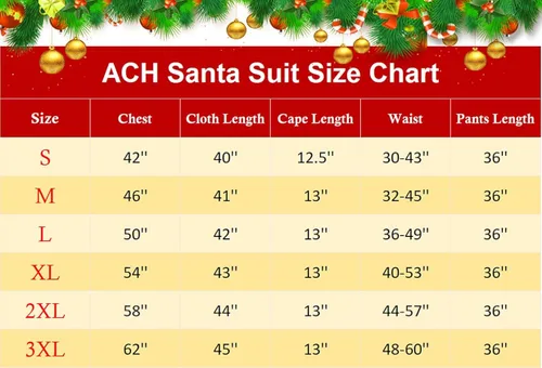 Vista 6 de ACH Disfraz de Papá Noel para hombre, 12 piezas de terciopelo de lujo, conjunto de cosplay de Navidad