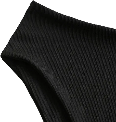 Vista 4 de ZAFUL Traje de baño tankini de dos piezas con cuello profundo profundo y estampado floral