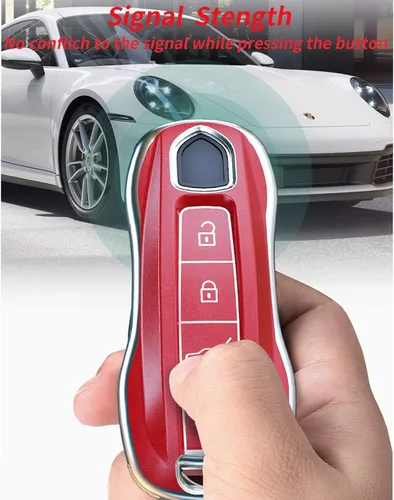 Vista 4 de Funda para llaves de coche adecuadas para Porsche Panamera 2010-2019 Cayenne 2011-2020 911 2013-2020 Macan 2014-2019 Boxster 2013-2016 Cayman