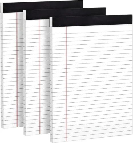 Vista 8 de Blocs de Notas 5x8, Paquete de 4 Blocs de Notas Legales Pequeñas 5x8 Amarillo, Blocs de Notas Legales con Renglones para Universidad, Blocs de Papel