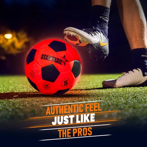Vista 7 de Balón de fútbol iluminado, bola que brilla en la oscuridad NO 5, regalos de fútbol para niños de 8 a 12, 12 a 14 años, ideas de regalo para niños