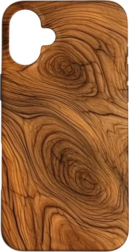 Vista 22 de iPhone 7 Plus/8 Plus elegante estampado de grano de madera marrón intenso estuche con estampado