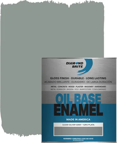 Vista 34 de Pintura esmaltada a base de aceite de 1 cuarto de galón en gris acorazado 32150-2
