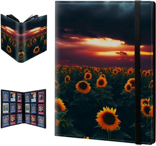 Vista 14 de Carpeta para tarjetas de intercambio, 9 bolsillos para tarjetas intercambiables, 360 bolsillos de doble cara, funda para tarjetas