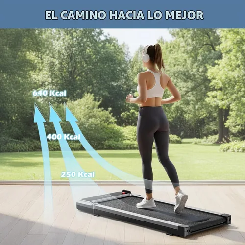Vista 9 de OLIXIS Caminadora debajo del escritorio para entrenamientos de oficina en Plateado