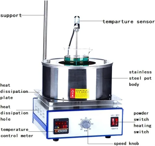 Vista 2 de Magnetic Stirrer, Magnetic Stirrer Hot Plate, 85-2 Magnet Stirrer with Digital Temperature Display & Speed Adjusting, Magnetic Mixer with Magnetic
