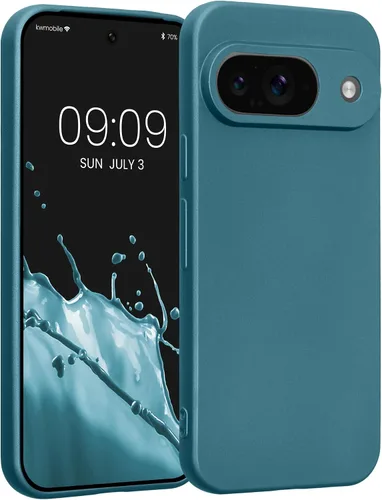 Vista 32 de kwmobile Funda compatible con Google Pixel 9 - Funda protectora delgada de TPU para teléfono - Acabado mate suave - Piedra antigua