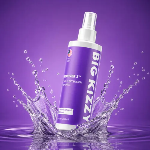 Vista 3 de Big Kizzy Spray removedor de extensión de cinta - Removedor 1 (8oz) Removedor de cinta más rápido y fácil, compatible con todas las cintas