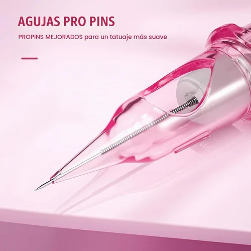 Vista 4 de 1001RL Needles #10 Bugpin Round Liner Cartuchos desechables 20PCS Agujas ultrafinas de 0.01 in para trazos de pelo de cejas PMU Detalle de retrato