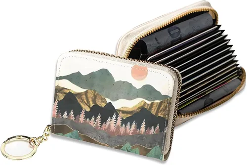 Vista 8 de Soporte para tarjetas de crédito, elegante cartera delgada para mujer con bloqueo RFID, perfecta para negocios y uso diario, mantiene tus