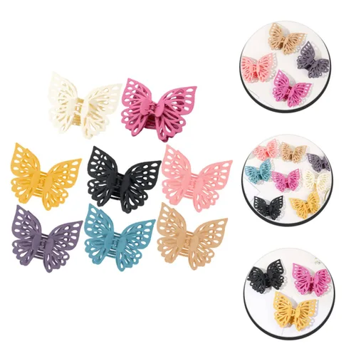 Vista 7 de 8 pinzas para el cabello de mariposas, pinzas grandes para mujeres y niñas, accesorios únicos para el cabello para fiestas y uso diario, pinzas