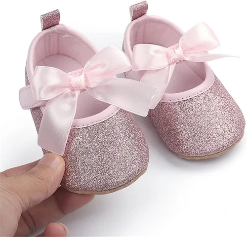 Vista 3 de LAFEGEN Zapatos de bebé para niña, antideslizantes, suela suave, de piel sintética, para bebé, Mary Jane, zapatos planos para primeros pasadores