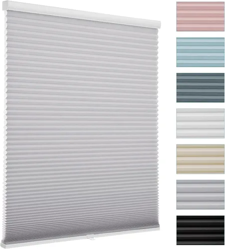 Vista 17 de MYshade Persianas celulares de tamaño personalizado, persianas opacas sin cordones para dormitorio, baño, sala de estar, control de luz, persianas