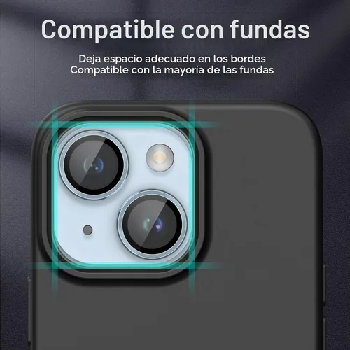 Vista 6 de JETech Protector de lente de cámara para iPhone 14/14 Plus, azul, 1 juego