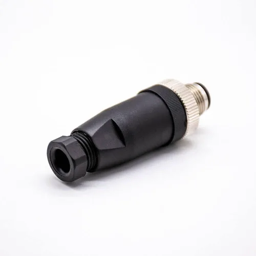 Vista 3 de Elecbee 5 unids M12 5 pines macho A-Code campo instalable tornillo terminación desblindaje para 22AWG 0.34mm² cable