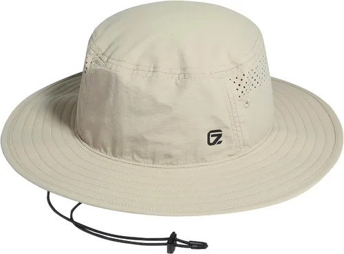 Vista 12 de GADIEMKENSD Sombrero de cubo UPF 50+, transpirable y de secado rápido, correa resistente al viento, unisex para actividades al aire libre Gris