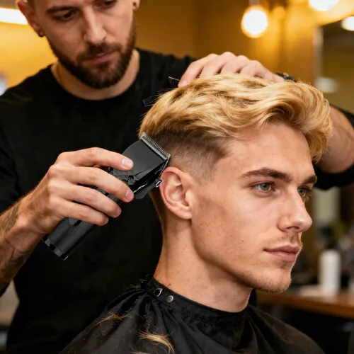 Vista 5 de Soonsell Cortapelos para hombres, juego de cortapelos y recortadora de peluquería profesional, cortadora de pelo inalámbrica para peluquero, juego