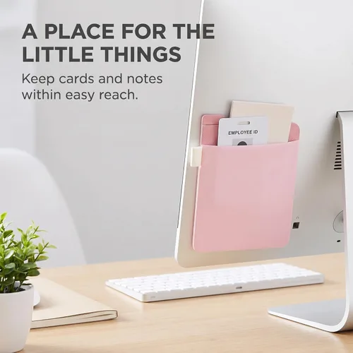 Vista 8 de Soporte para disco duro externo rosa, funda de transporte adhesiva para disco duro externo, organizador de almacenamiento de funda reutilizable
