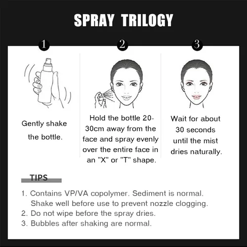 Vista 9 de Juego de 2 piezas de spray para maquillaje – Inligero, duradero, impermeable, fórmula a base de agua, control de aceite e hidratante para todo tipo